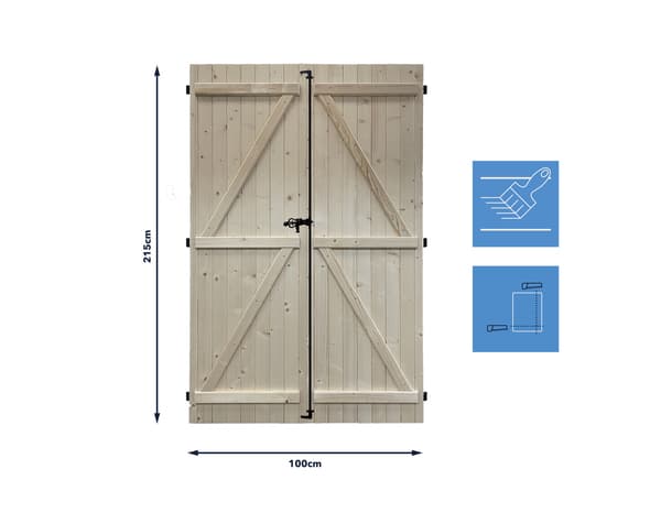 Miniature 3 de Volet battant manuel bois 215 x 100 cm - GEOM