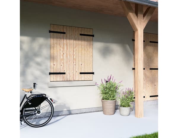 Volet battant manuel bois 145 x 120 cm - GEOM