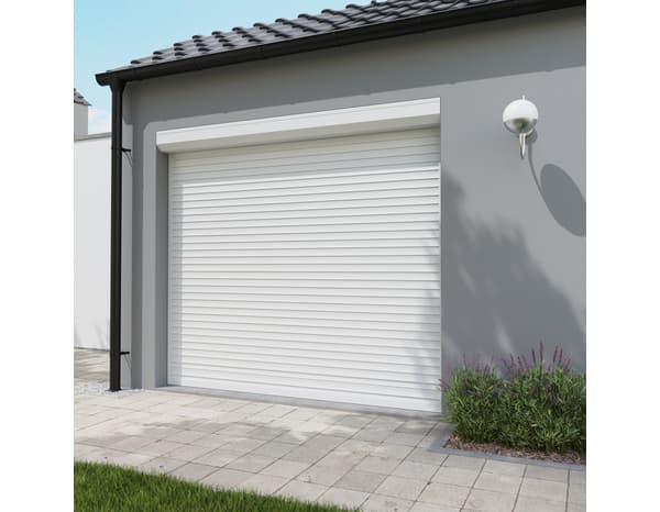 Volet roulant motorisé radio aluminium blanc 215 x 240 cm - GEOM