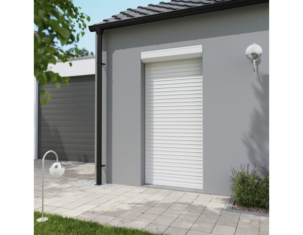 Volet roulant motorisé radio aluminium blanc 215 x 100 cm - GEOM