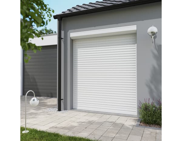 Volet roulant motorisé radio aluminium blanc 215 x 180 cm - GEOM