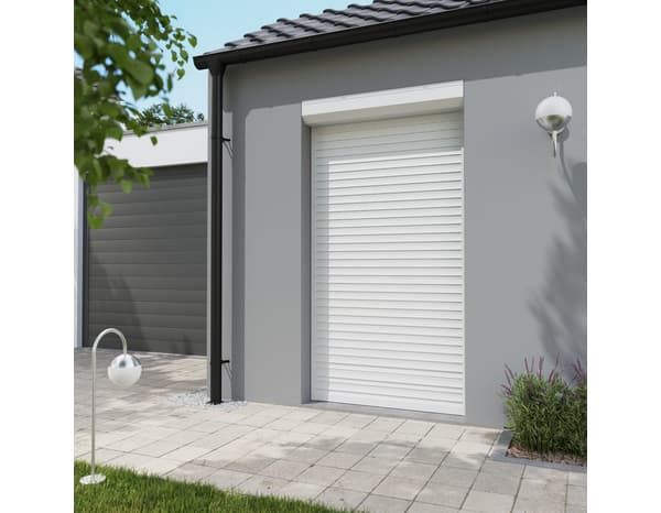 Volet roulant motorisé radio aluminium blanc 225 x 120 cm - GEOM