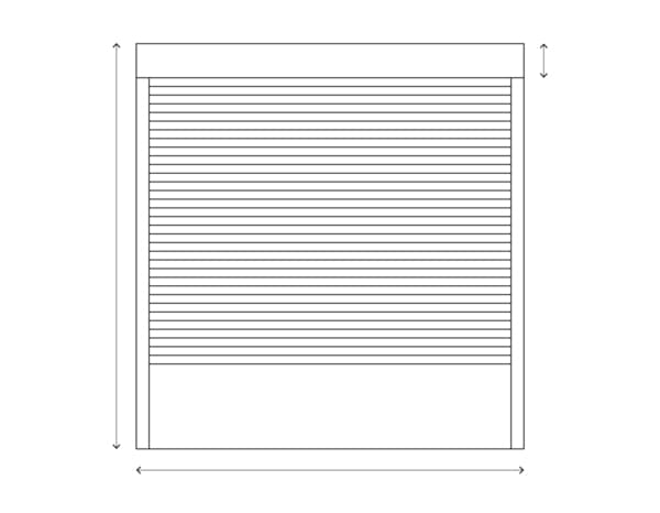 Miniature 7 de Volet roulant manuel PVC blanc 125 x 120 cm - GEOM