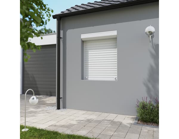 Volet roulant manuel PVC blanc 125 x 120 cm - GEOM