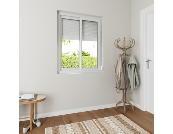 Miniature 2 de Volet roulant manuel PVC blanc 125 x 120 cm - GEOM