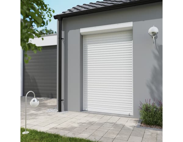 Volet roulant manuel PVC blanc 225 x 140 cm - GEOM