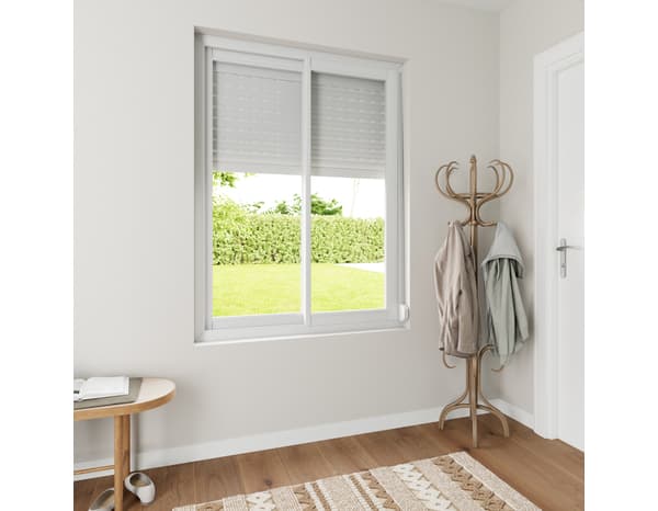 Miniature 2 de Volet roulant manuel PVC blanc 160 x 140 cm - GEOM