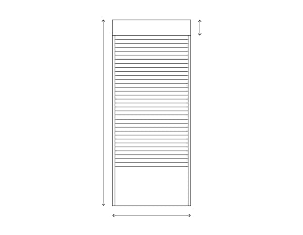 Miniature 8 de Volet roulant manuel PVC blanc 225 x 120 cm - GEOM