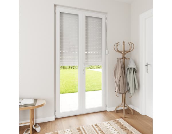 Miniature 2 de Volet roulant manuel PVC blanc 225 x 120 cm - GEOM