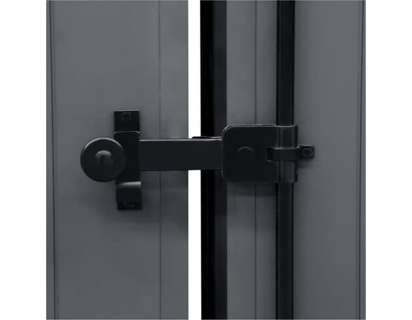 Miniature 8 de Volet battant 2 panneaux aluminium gris 125 x 120 cm - GEOM