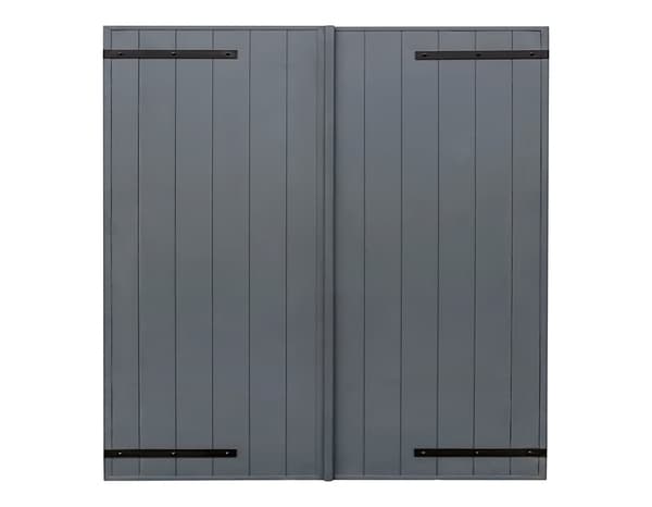 Miniature 5 de Volet battant 2 panneaux aluminium gris 125 x 120 cm - GEOM