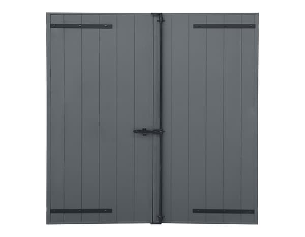 Miniature 4 de Volet battant 2 panneaux aluminium gris 125 x 120 cm - GEOM