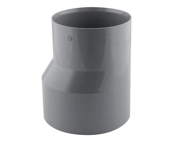 Réduction excentrée en PVC M/F Ø 125/100 mm - Fitt
