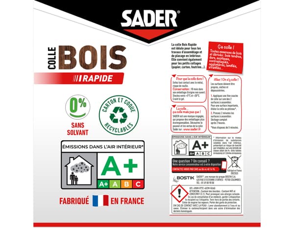 Miniature 2 de Colle bois à prise rapide - Tube de 125 g - Sader