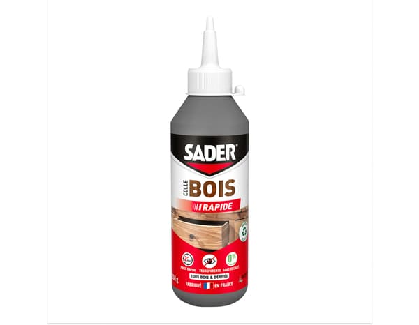 Colle à bois à prise rapide - 250g - Sader