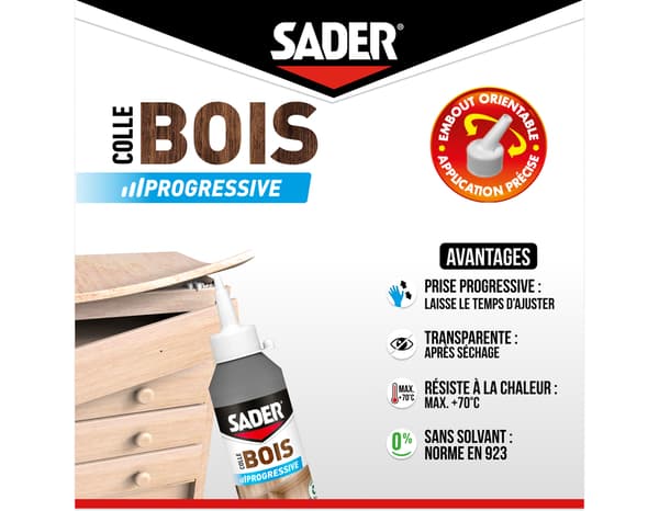 Miniature 4 de Colle bois à prise progressive - 250g - Sader