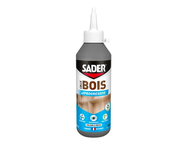 Colle bois prise progressive 500 ml - Sader