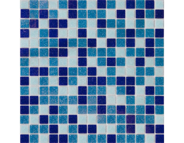 Mosaïque verre piscine mix bleu 32,7 x 32,7 cm - Cooke and Lewis