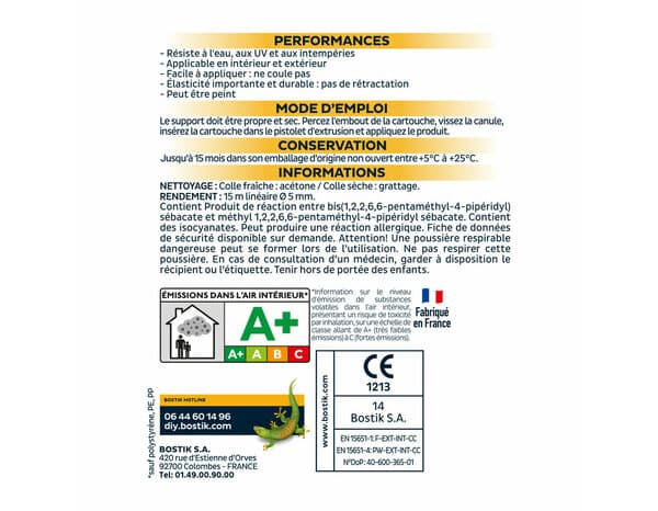 Miniature 2 de 3 mastic colle gris Flexpro 811 - Bostik