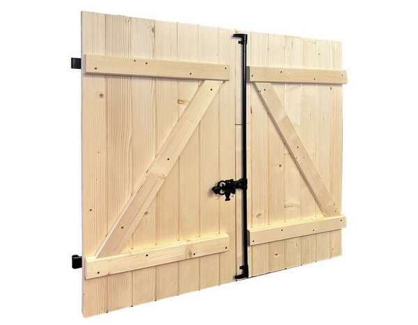 Miniature 5 de Volet battant manuel bois 135 x 120 cm - GEOM