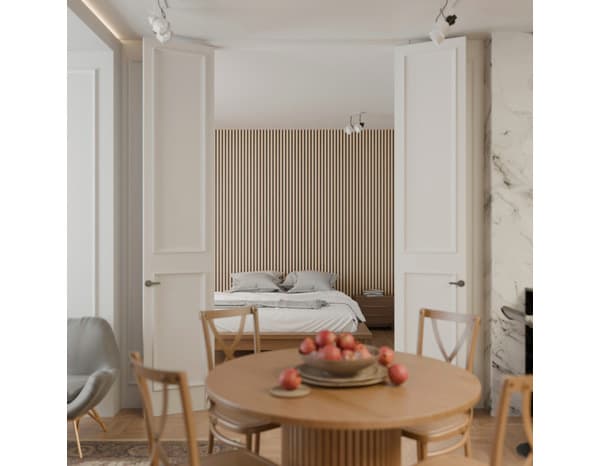 Miniature 4 de Panneau tasseaux acoustique MDF finition chêne clair - 2440 x 600 mm, épaisseur 21 mm