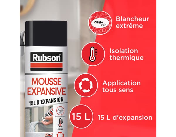 Miniature 3 de Mousse expansive aérosol multi-usages 345 ml - Rubson