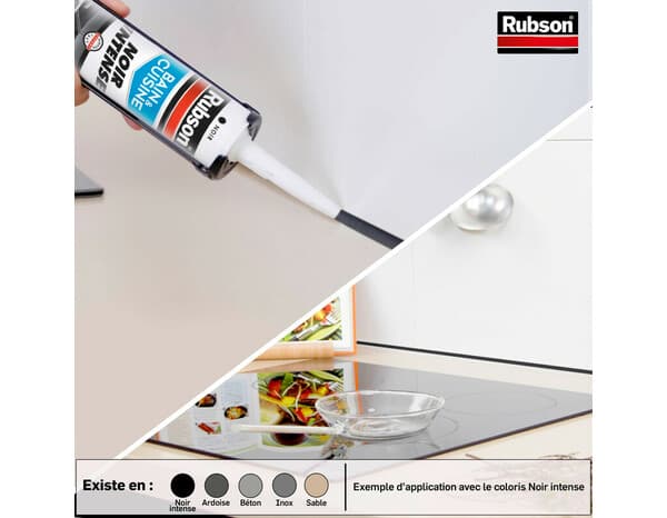 Miniature 5 de Mastic bain & cuisine, joint silicone multi-matériaux, couleur ardoise 280 ml - Rubson