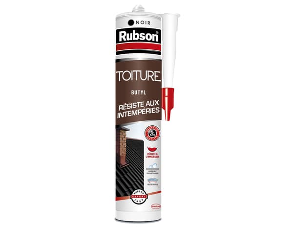 Mastic Perfect Home joints et fissures toitures noir cartouche 280 ml - Rubson