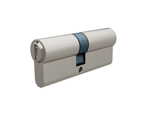 Miniature 3 de Serrure cylindre 6 goupilles satin nickel 35 X 45 mm