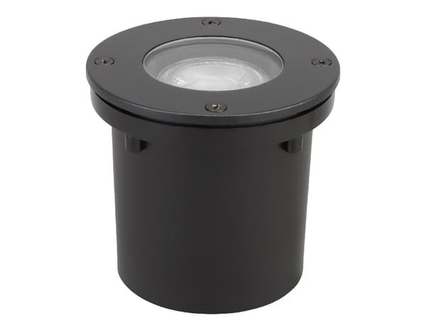 Spot exterieur rond GU10 noir "Carpina" - Marque BLOOMA