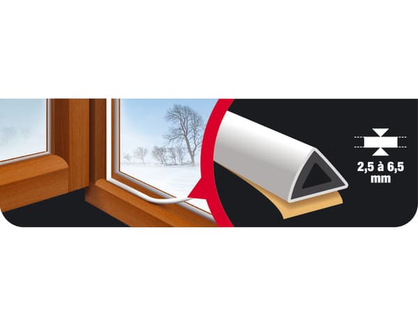 Miniature 3 de Joint d'étanchéité premium portes et fenêtres très mauvais état blanc - 6 m 9 x 7,5 mm - 3M