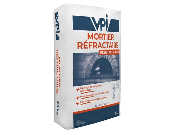 Mortier réfractaire gris - sac de 25kg - VPI