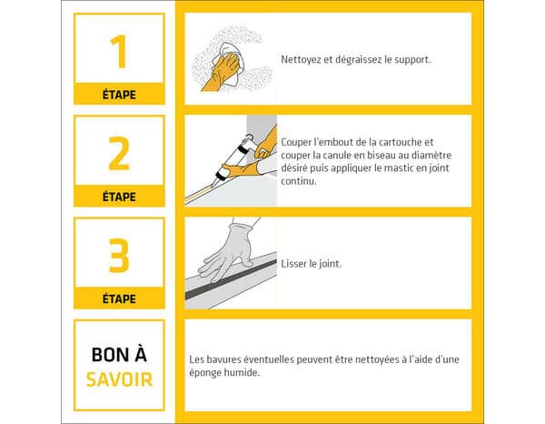 Miniature 4 de Lot de 3 mastic SikaSeal 184 maçonnerie blanc - 300 ml - Sika