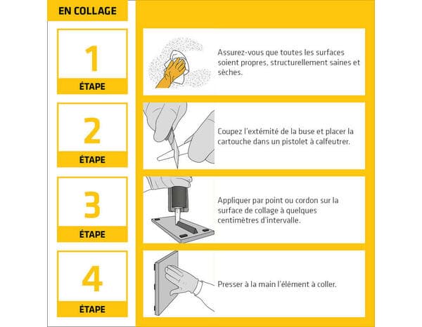 Miniature 4 de Mastic colle "Sikaflex" 11 FC+ beige  - cartouche 300 ml - Sika