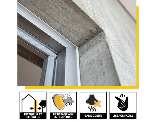 Miniature 2 de Mastic silicone Sikaseal menuiserie neutre universel anthracite - 300 ml - Sika