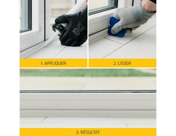 Miniature 5 de Mastic silicone Sikaseal menuiserie neutre universel anthracite - 300 ml - Sika