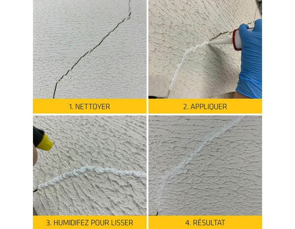 Miniature 6 de Mastic granuleux Sikaseal 186 effet crépi blanc - 300 ml - Sika