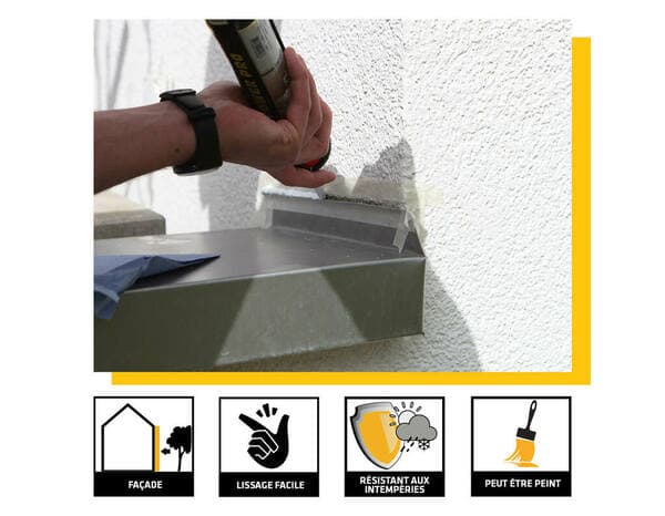 Miniature 3 de Lot de 3 mastic SikaSeal 184 maçonnerie blanc - 300 ml - Sika