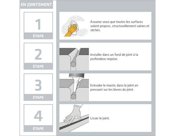 Miniature 4 de Mastic colle Sikaflex 11 FC + gris béton - cartouche à gâchette 200 ml - Sika