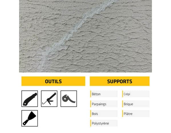 Miniature 4 de Mastic granuleux Sikaseal 186 effet crépi ton pierre - 300 ml - Sika