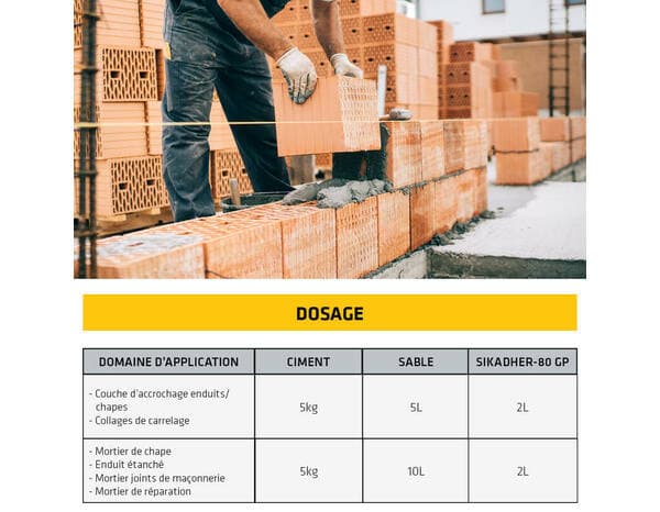 Miniature 5 de Résine d'accrochage Sikadher-80 GP blanc, en bidon de 2 L - Sika