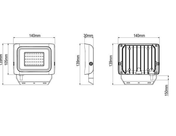 Miniature 5 de Projecteur 30w 3000lm 6500k noir
