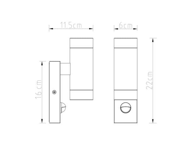 Miniature 7 de Applique murale à détecteur Tiarela gu10 noir - Marque BLOOMA