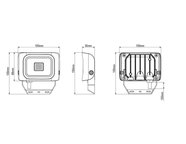 Miniature 4 de Projecteur 10w 1000lm 6500k noir