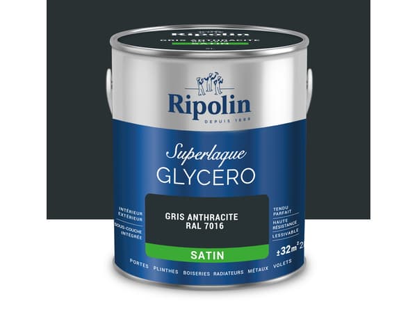 Laque anthracite 2l satin - Ripolin