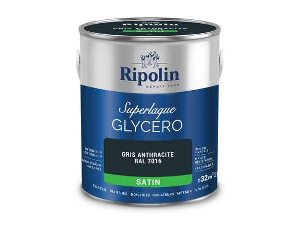 Miniature 2 de Laque anthracite 2l satin - Ripolin