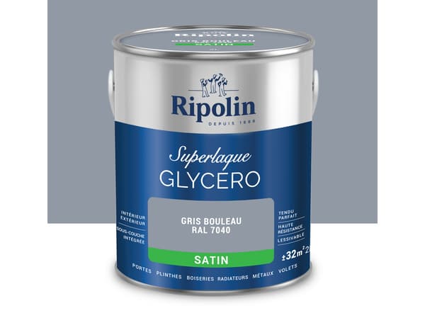 Laque gris bouleau 2l satin - Ripolin
