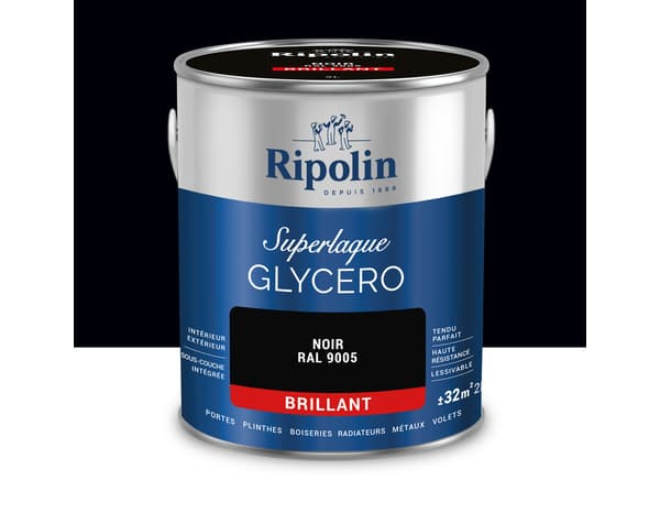 Laque noir 2l brillant - Ripolin