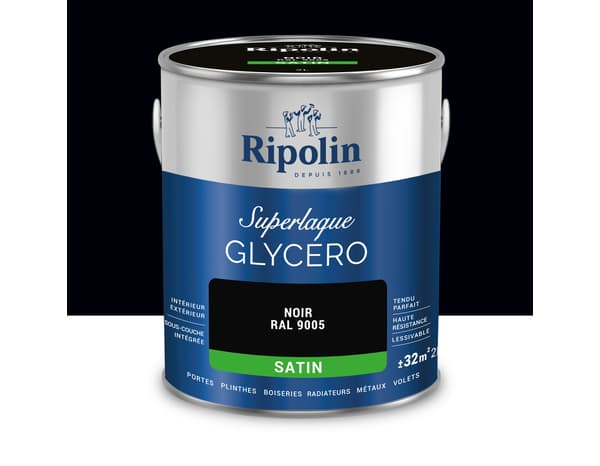Laque noir 2l satin - Ripolin
