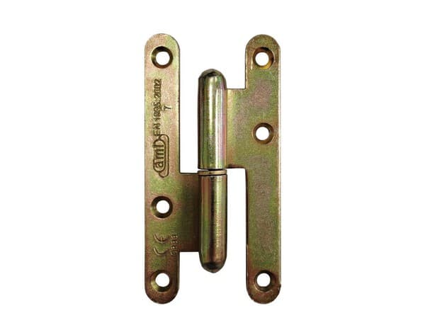 Paumelle de porte 110 x 55 mm bout rond gauche